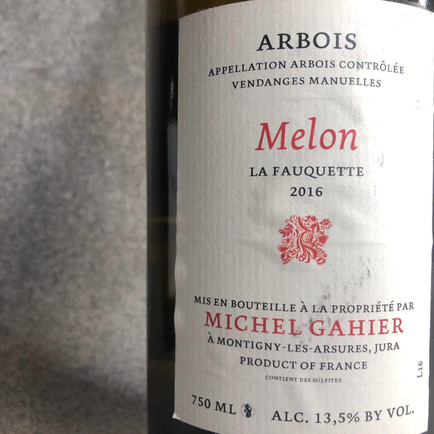 アルボワ・ブラン・ラ・フォーケット 2016 / ミシェル・ガイエ